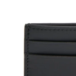 PORTACARTE DI CREDITO PICCOLO NERO In pelle liscia