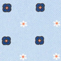 PORTACARTE DI CREDITO SETA E PELLE AZZURRO 5 scomparti