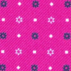 PORTACARTE DI CREDITO SETA E PELLE FUCSIA 5 scomparti