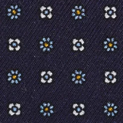 PORTACARTE DI CREDITO SETA E PELLE BLU SCURO 5 scomparti