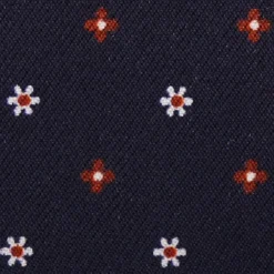 PORTACARTE DI CREDITO SETA E PELLE BLU SCURO 5 scomparti