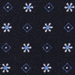 PORTACARTE DI CREDITO SETA E PELLE BLU SCURO 5 scomparti