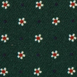 PORTACARTE DI CREDITO SETA E PELLE VERDE SCURO 5 scomparti