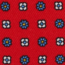 PORTACARTE DI CREDITO SETA E PELLE ROSSO 5 scomparti