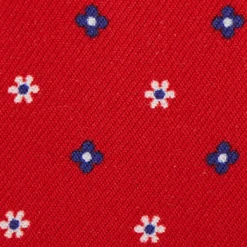 PORTACARTE DI CREDITO SETA E PELLE ROSSO 5 scomparti