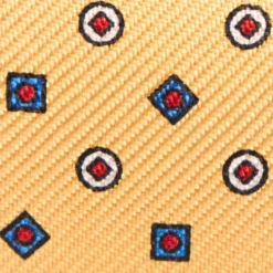 PORTACHIAVI GIALLO In seta e pelle