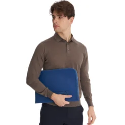 PORTADOCUMENTI BLUETTE In pelle con cinturino