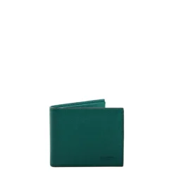 PORTAFOGLIO ORIZZONTALE VERDE SCURO In pelle martellata