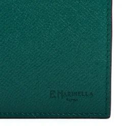 PORTAFOGLIO ORIZZONTALE VERDE SCURO In pelle martellata