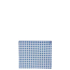 PORTAFOGLIO PICCOLO AZZURRO In seta e pelle