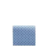 PORTAFOGLIO PICCOLO AZZURRO In seta e pelle