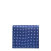 PORTAFOGLIO PICCOLO BLU In seta e pelle
