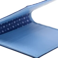 PORTAFOGLIO PICCOLO BLU In seta e pelle