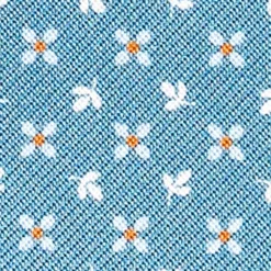 PORTAFOGLIO PICCOLO BLU MEDIO In seta e pelle