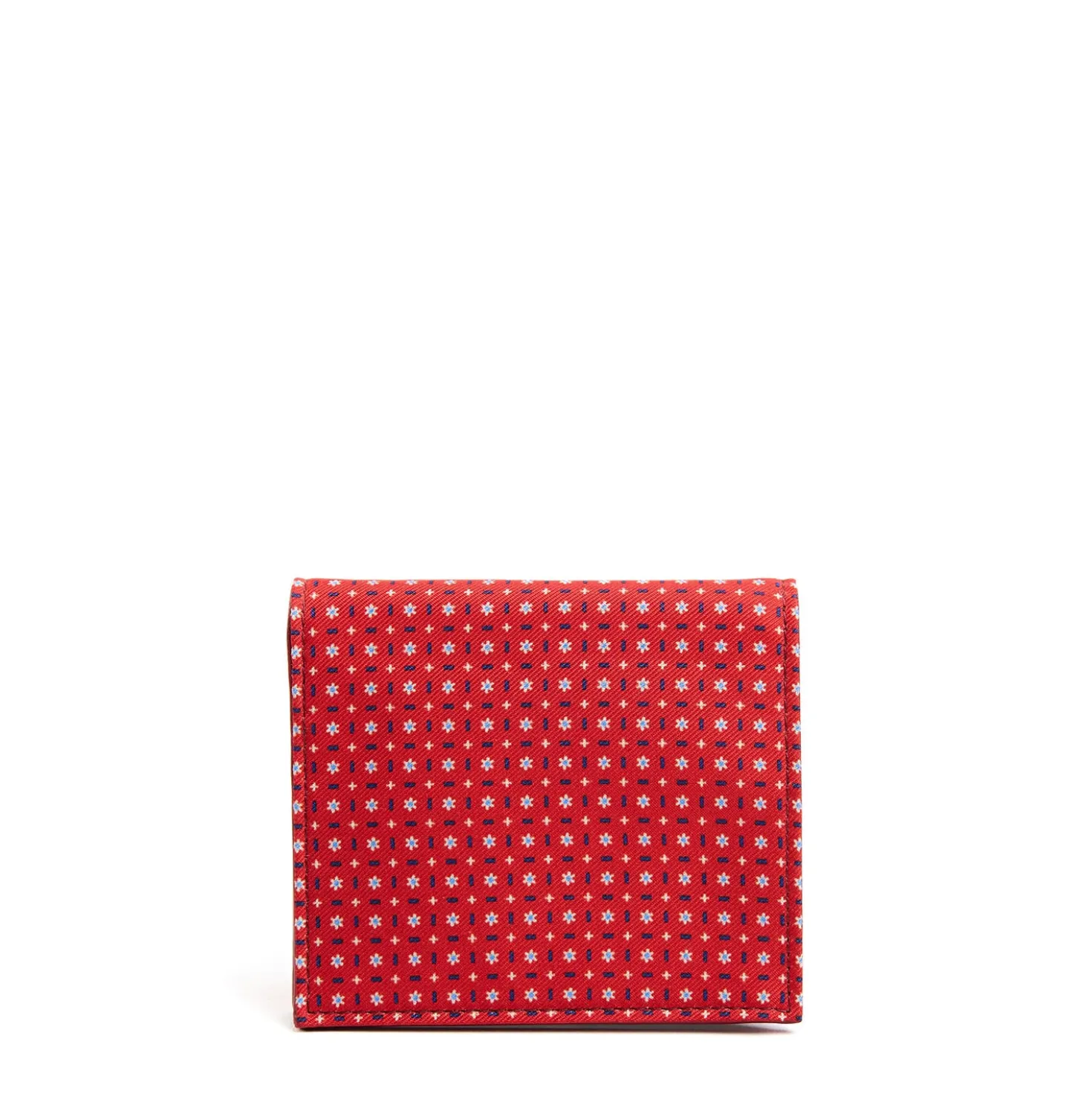 PORTAFOGLIO PICCOLO ROSSO In seta e pelle