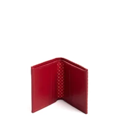 PORTAFOGLIO PICCOLO ROSSO In seta e pelle