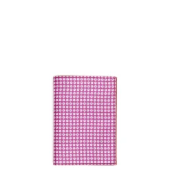 PORTAFOGLIO VERTICALE FUCSIA In seta e pelle
