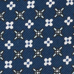 PORTAOCCHIALI BLU SCURO In seta stampata a mano