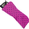 PORTAOCCHIALI FUCSIA In seta stampata a mano