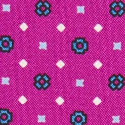 PORTAOCCHIALI FUCSIA In seta stampata a mano