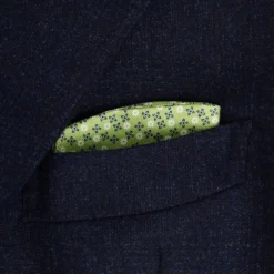 PORTAOCCHIALI VERDE CHIARO In seta stampata a mano