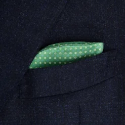 PORTAOCCHIALI VERDE CHIARO In seta stampata a mano