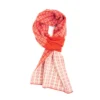 SCALDACOLLO ARANCIONE E BEIGE MICROFANTASIA In cashmere