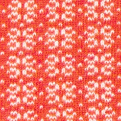 SCALDACOLLO ARANCIONE E BEIGE MICROFANTASIA In cashmere