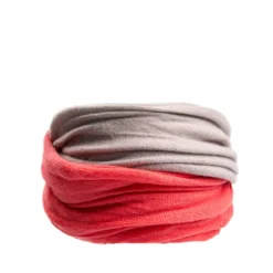 SCALDACOLLO ARANCONE E BEIGE DOPPIO INTRECCIO In cashmere