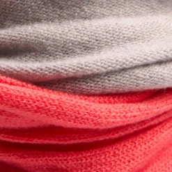 SCALDACOLLO ARANCONE E BEIGE DOPPIO INTRECCIO In cashmere
