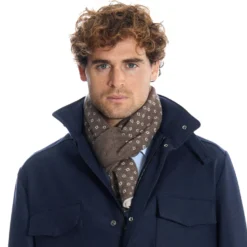 SCALDACOLLO BEIGE MICROFANTASIA In cashmere