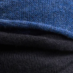 SCALDACOLLO BLU DOPPIO INTRECCIO In cashmere