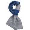 SCALDACOLLO BLU MICROFANTASIA In cashmere