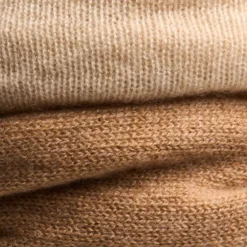 SCALDACOLLO CAMMELLO E GRIGIO CHIARO DOPPIO INTRECCIO In cashmere