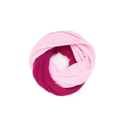 SCALDACOLLO FUCSIA E ROSA CHIARO DOPPIO INTRECCIO In cashmere