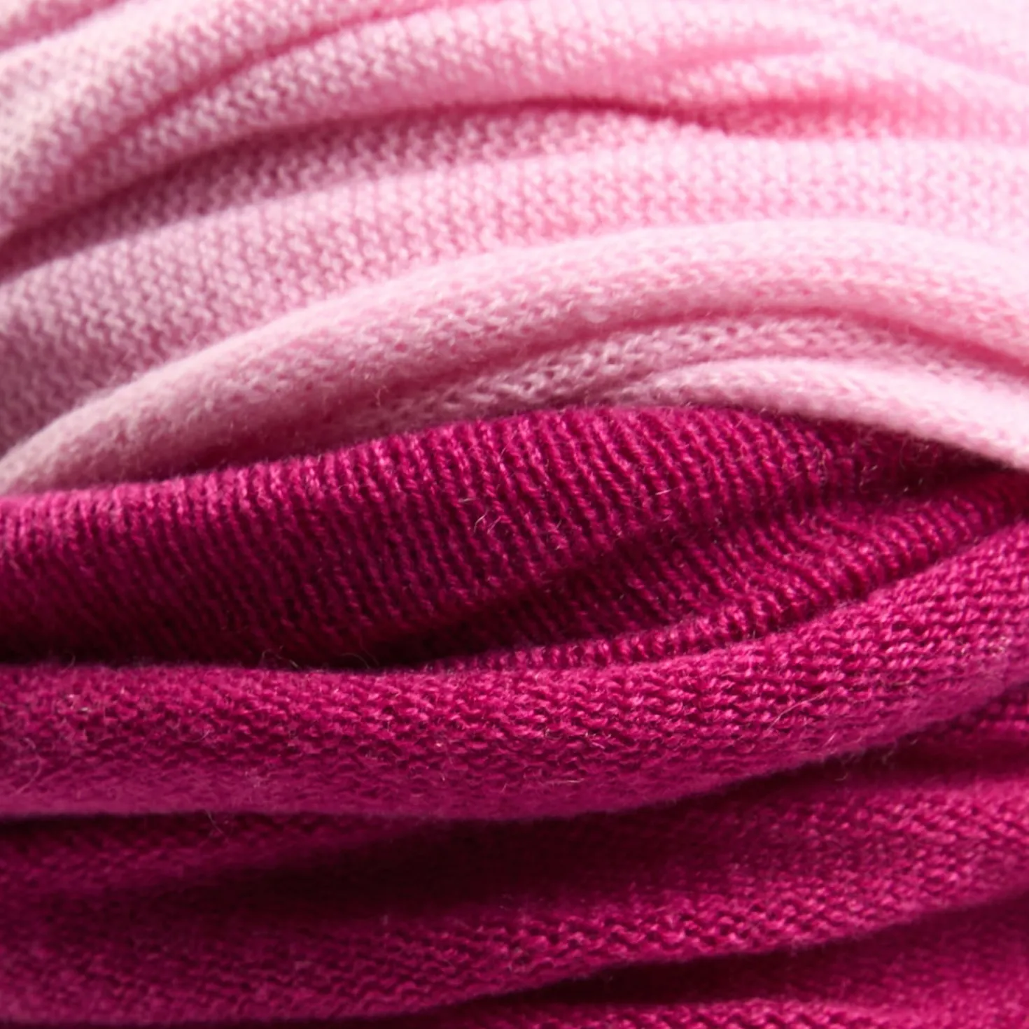 SCALDACOLLO FUCSIA E ROSA CHIARO DOPPIO INTRECCIO In cashmere