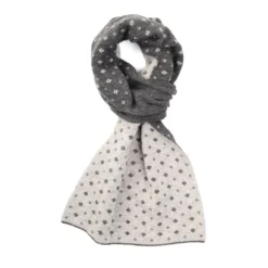 SCALDACOLLO GRIGIO SCURO MICROFANTASIA In cashmere