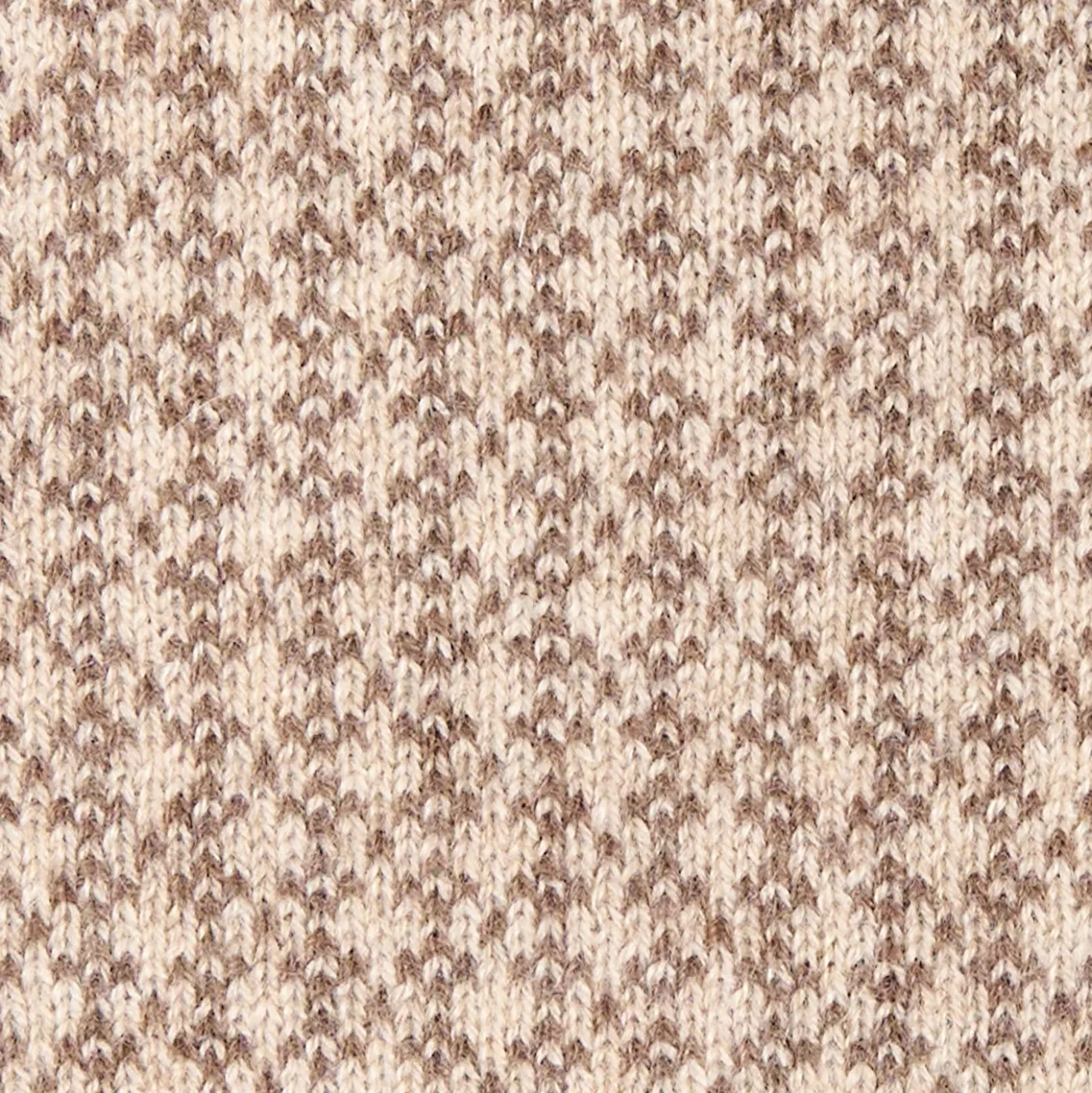 SCALDACOLLO MARRONE SCURO E BEIGE MICROFANTASIA In cashmere