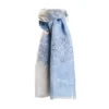 SCIARPA BEIGE IN COTONE E LINO Macro flowers
