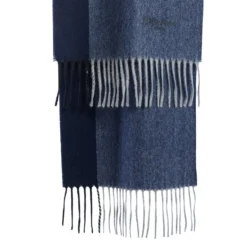 SCIARPA BICOLOR BLU IN LANA E CASHMERE Tinta unita