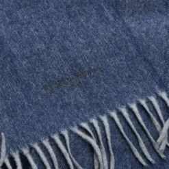SCIARPA BICOLOR BLU IN LANA E CASHMERE Tinta unita