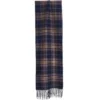 SCIARPA BICOLOR BLU IN SETA E CASHMERE Check