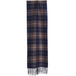 SCIARPA BICOLOR BLU IN SETA E CASHMERE Check