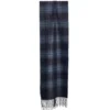 SCIARPA BICOLOR BLU SCURO IN SETA E CASHMERE Check