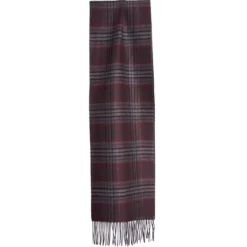 SCIARPA BICOLOR BORDEAUX IN SETA E CASHMERE Check