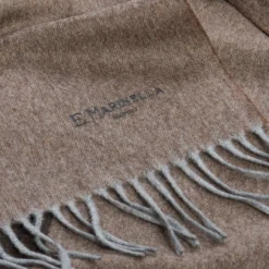 SCIARPA BICOLOR MARRONE IN LANA E CASHMERE Tinta unita