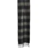 SCIARPA BICOLOR VERDE IN SETA E CASHMERE Check