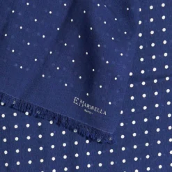 SCIARPA BLU MEDIO IN LANA E SETA Pois
