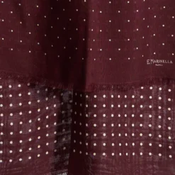 SCIARPA BORDEAUX IN LANA E SETA Pois