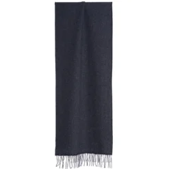 SCIARPA COLOR BLU SCURO In cashmere